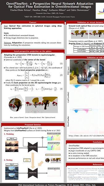 OmniFlowNet: a Perspective Neural Network Adaptation forOptical Flow Estimation in Omnidirectional Images