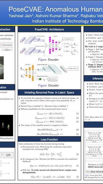 PoseCVAE: Anomalous Human Activity Detection