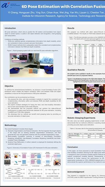 6D Pose Estimation with Correlation Fusion
