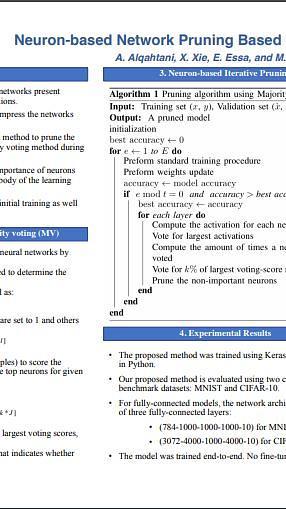 Neuron-based Network Pruning Based on Majority Voting