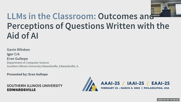 LLMs in the Classroom: Outcomes and Perceptions of Questions Written with the Aid of AI
