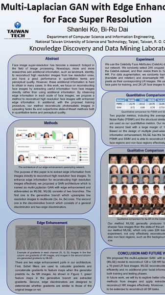 Multi-Laplacian GAN with Edge Enhancement for Face Super Resolution