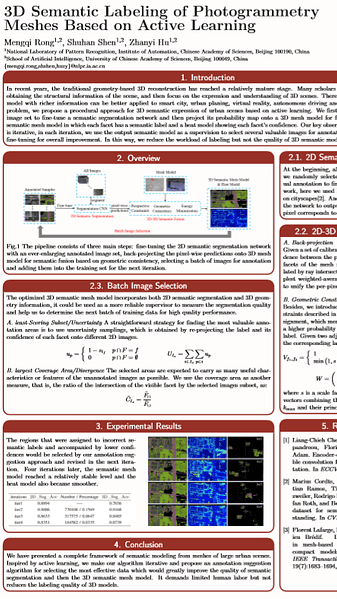 3D Semantic Labeling of Photogrammetry Meshes Based on Active Learning