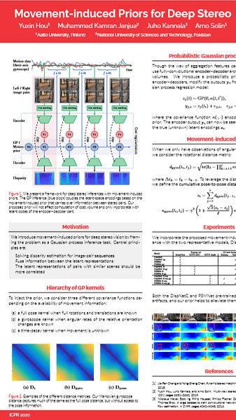 Movement-induced Priors for Deep Stereo