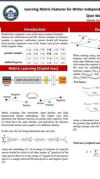 Learning Metric Features for Writer-Independent Signature Verification using Dual Triplet Loss