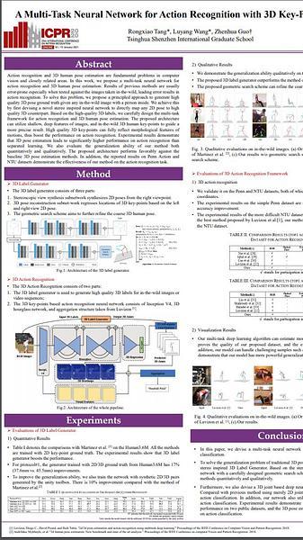 A Multi-Task Neural Network for Action Recognition with 3D Key-Points
