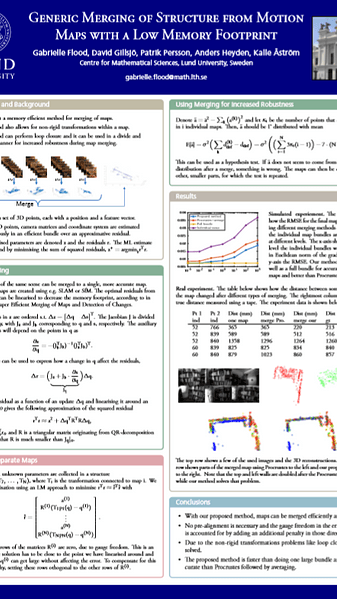 Generic Merging of Structure from Motion Maps with a Low Memory Footprint