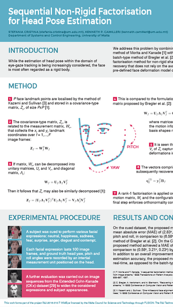 Sequential Non-Rigid Factorisation for Head Pose Estimation