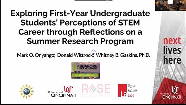 Exploring First-Year Undergraduate Students’ Perceptions of STEM Career through Reflections on a Summer Research Program