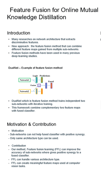 Feature Fusion for Online Mutual Knowledge Distillation