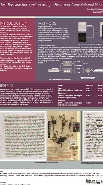 Text Baseline Recognition Using a Recurrent Convolutional Neural Network