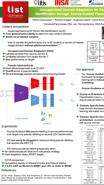 Unsupervised Domain Adaptation for Person Re-Identification through Source-Guided Pseudo-Labeling