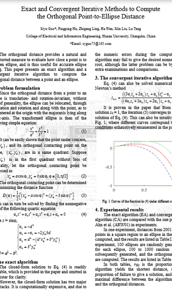 Exact and Convergent Iterative Methods to Compute the Orthogonal Point-to-Ellipse Distance