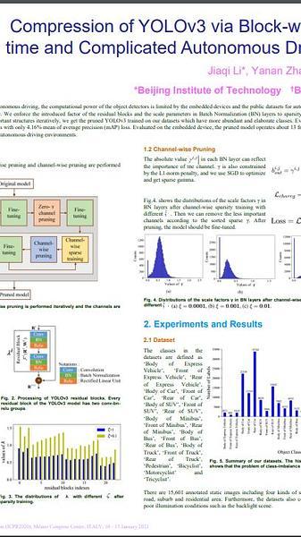 Compression of YOLOv3 via Block-wise and Channel-wise Pruning for Real-time and Complicated Autonomous Driving Environment Sensing Applications