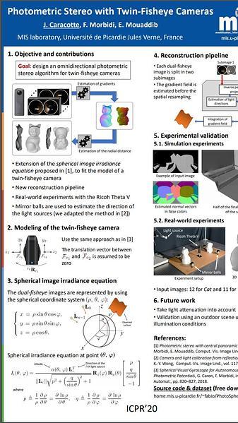 Photometric Stereo with Twin-Fisheye Cameras