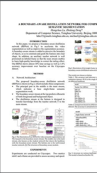 A Boundary-aware Distillation Network for Compressed Video Semantic Segmentation