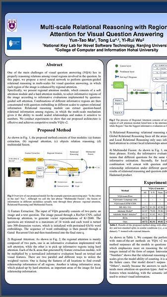 Multi-scale Relational Reasoning with Regional Attention for Visual Question Answering