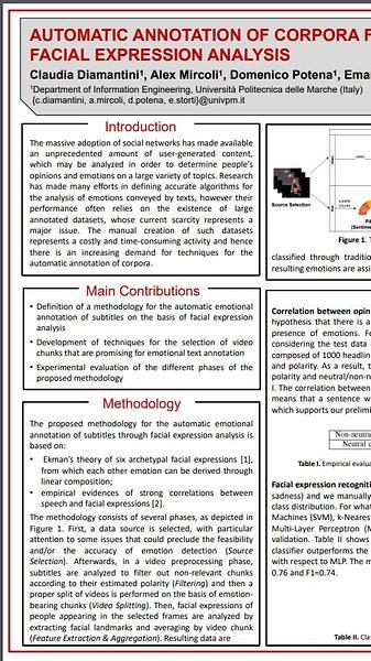 Automatic Annotation of Corpora for Emotion Recognition Through Facial Expression Analysis