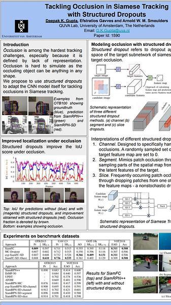 Tackling Occlusion in Siamese Tracking with Structured Dropouts