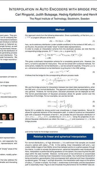 Interpolation in Auto Encoders with Bridge Processes