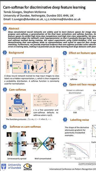 Cam-softmax for discriminative deep feature learning