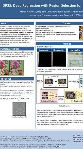 DR2S: Deep Regression with Region Selection for Camera Quality Evaluation