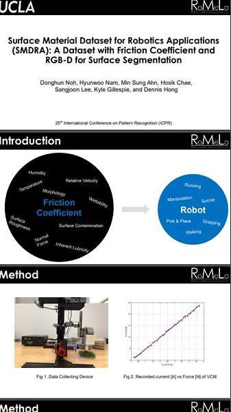 Surface Material Dataset for Robotics Applications (SMDRA): A Dataset with Friction Coefficient and RGB-D for Surface Segmentation