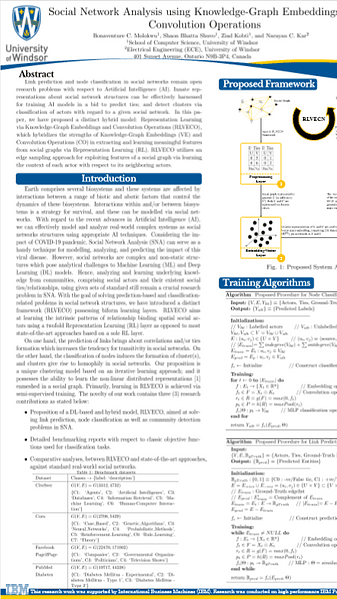 Social Network Analysis using Knowledge-Graph Embeddings and Convolution Operations