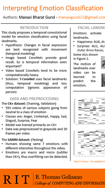 Interpreting Emotion Classification Using Temporal Convolutional Models