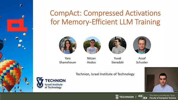CompAct: Compressed Activations for Memory-Efficient LLM Training