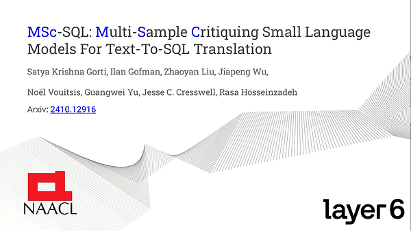 MSc-SQL: Multi-Sample Critiquing Small Language Models For Text-To-SQL Translation