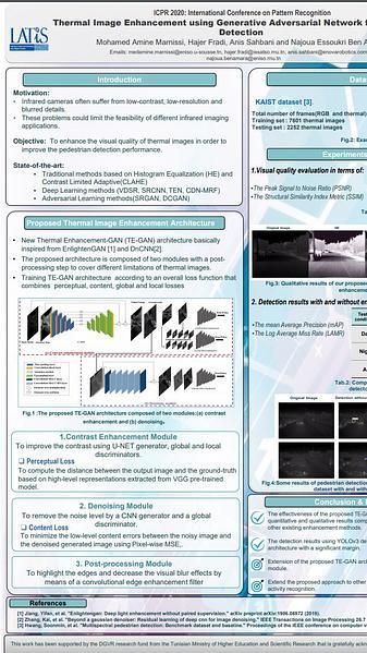 Thermal Image Enhancement using Generative Adversarial Network for Pedestrian Detection