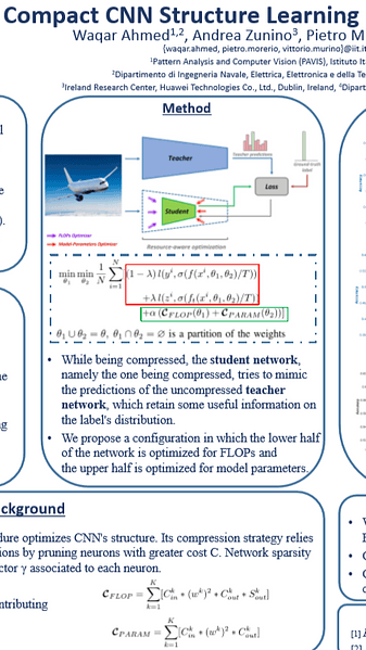 Compact CNN Structure Learning by Knowledge Distillation