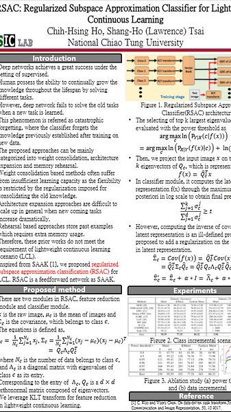 RSAC: Regularized Subspace ApproximationClassifier for Lightweight Continuous Learning