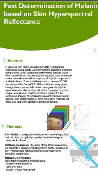 Fast Determination of Melanin based on Skin Hyperspectral Reflectance