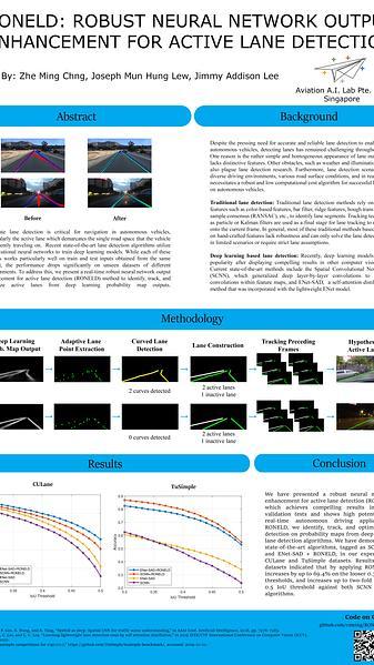 RONELD: Robust Neural Network Output Enhancment for Active Lane Detection