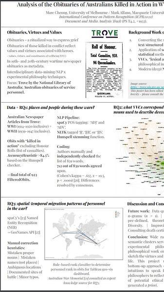 To Honor our Heroes: Analysis of the Obituaries of Australians Killed in Action in WWI and WWII