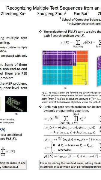 Recognizing Multiple Text Sequences from an Image by Pure End-To-End Learning