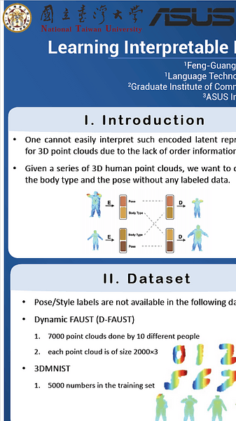 Learning Interpretable Representation for 3D Point Clouds