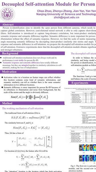 Decoupled Self-attention Module for Person Re-identification