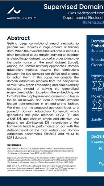 Supervised Domain Adaptation using Graph Embedding