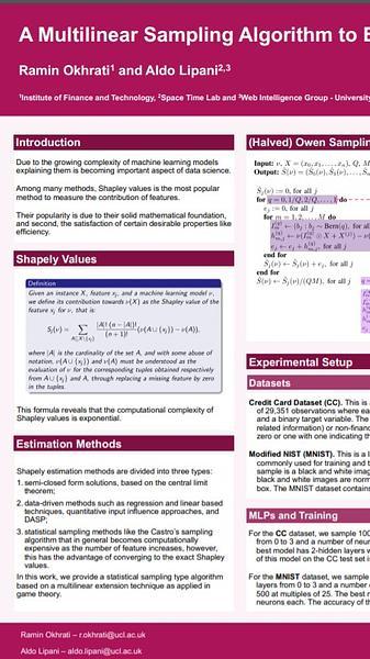 A Multilinear Sampling Algorithm to Estimate Shapley Values