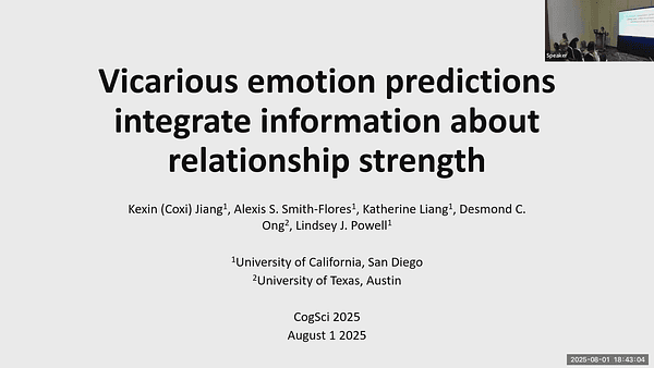 Vicarious emotion predictions integrate information about relationship strength