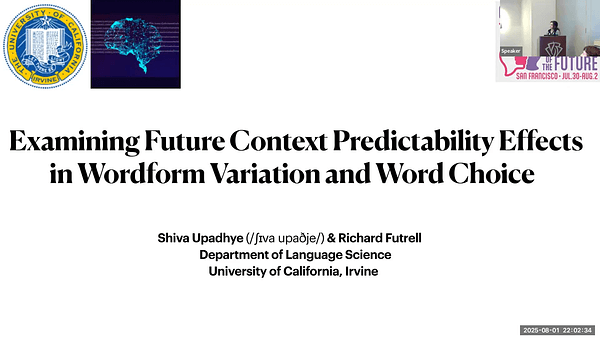 Examining Future Context Predictability Effects in Word-form Variation and Word Choice