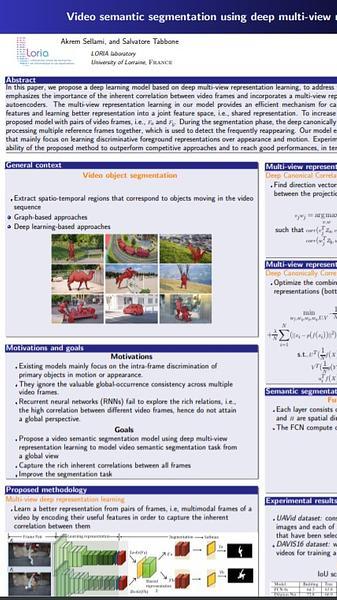 Video semantic segmentation using deep multi-view representation learning