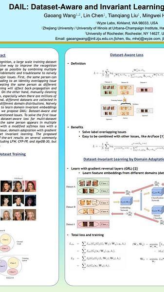 DAIL: Dataset-Aware and Invariant Learning for Face Recognition