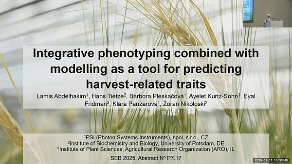 Integrative phenotyping combined with modelling as a tool for predicting harvest-related traits