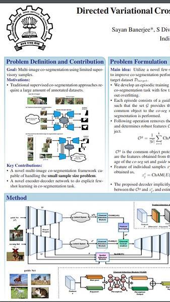 Directed Variational Cross-encoder Network for Few-shot Multi-image 
Co-segmentation