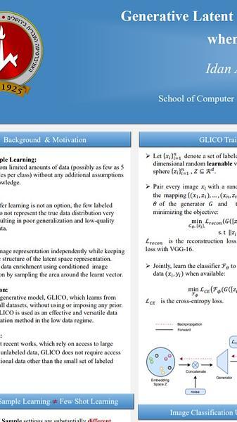 Generative Latent Implicit Conditional Optimization when Learning from Small Sample