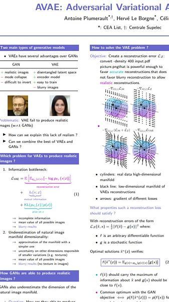 AVAE: Adversarial Variational Auto Encoder